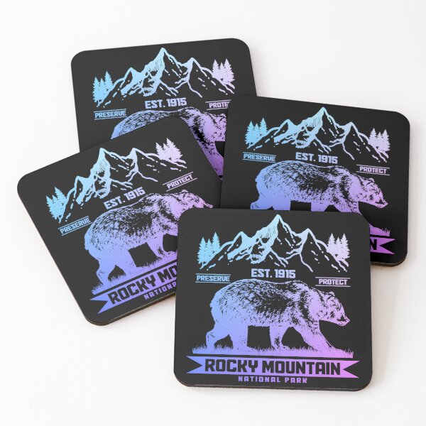 Item preview, Rocky Mountains Colorado Vintage National Park Bear Hiking designed and sold by Gennadim.