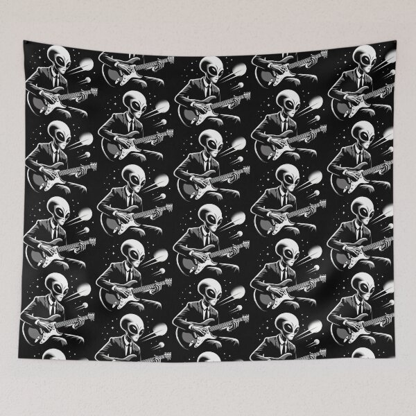 Item preview, Alien classic guitar playing  designed and sold by Dogandesighn.