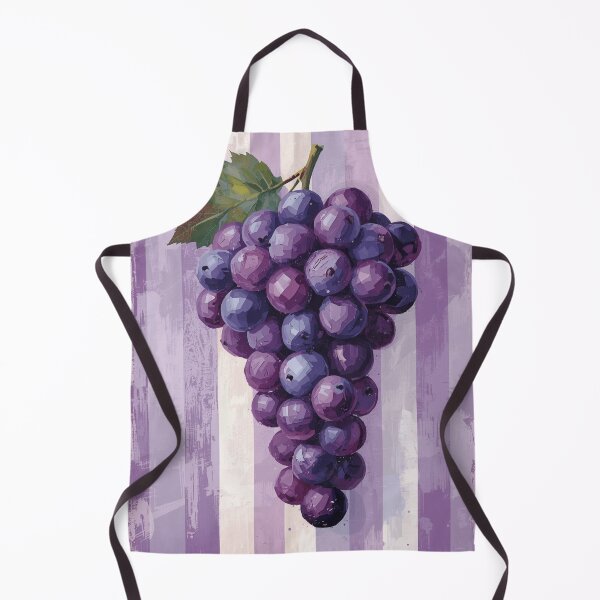 Item preview, Purple Grape bunch on purple stripe designed and sold by Boho Art by Rebecca.