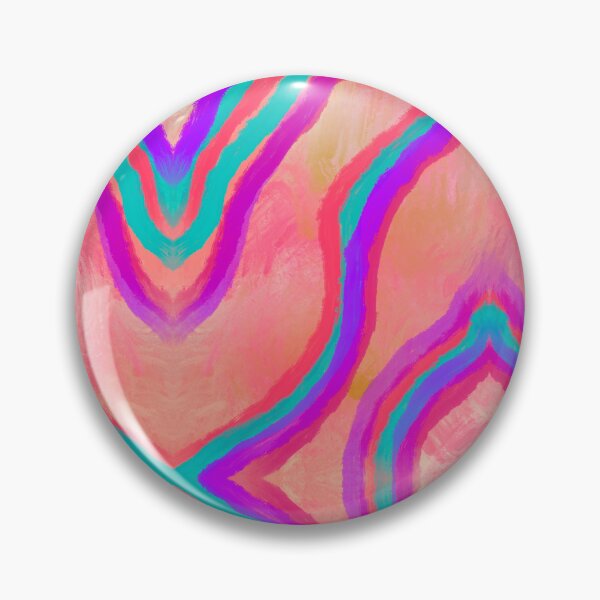Item preview, Wavy Harlequin Diamonds Peach Pink Aqua Purple by Kristi Duggins  designed and sold by Kristi Duggins.