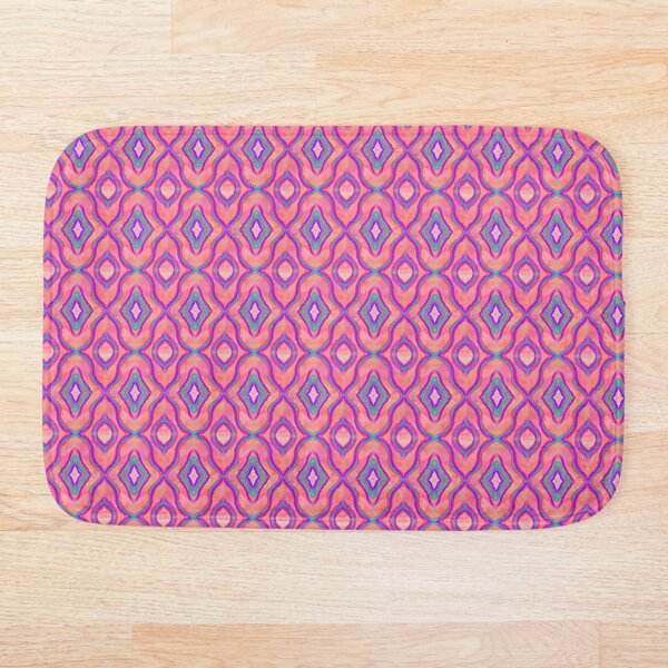 Item preview, Wavy Harlequin Diamonds Peach Pink Aqua Purple by Kristi Duggins  designed and sold by Kristi Duggins.