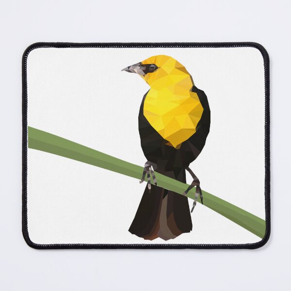 Item preview, Low Poly Yellow Black Triangular Bird Geometric Art designed and sold by jayson salvador.