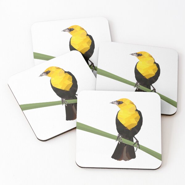 Item preview, Low Poly Yellow Black Triangular Bird Geometric Art designed and sold by jayson salvador.