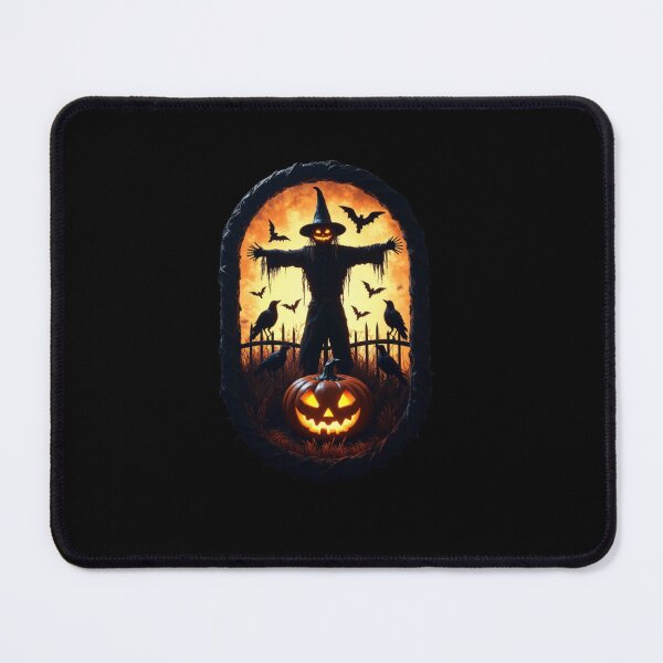 Item preview, A Sinister Scarecrow Under The Fiery Halloween Sky designed and sold by e-camelleone.