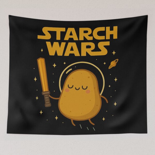 Item preview, Starch Wars – Funny Potato Star Wars Parody Design designed and sold by jelonkaa.