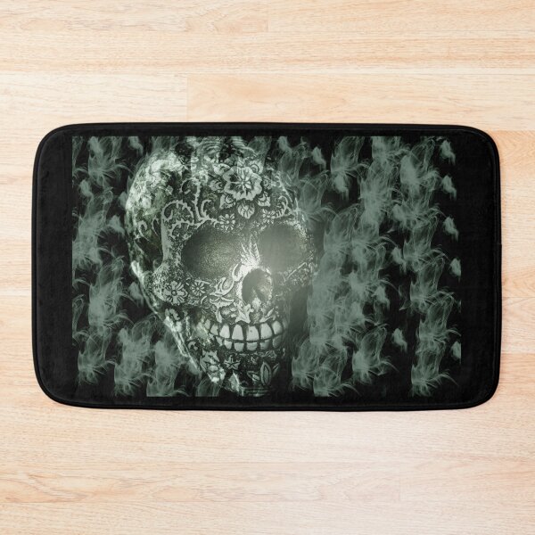 Item preview, False bone skull on black background designed and sold by GemaIbarra.