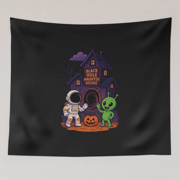 Item preview, Black Hole Haunted House – Spooky Cosmic Escape designed and sold by HEERMANArt.