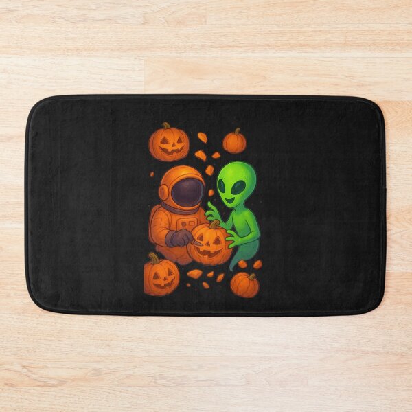 Item preview, Pumpkin Carving in Zero Gravity – Cosmic Halloween Fun designed and sold by HEERMANArt.