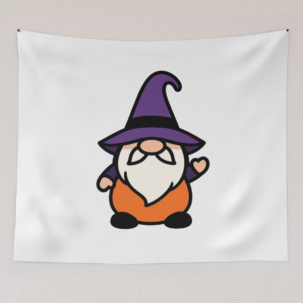 Item preview, Cute Gnome Wearing a Pointy Witch Hat T-Shirt – Halloween Design designed and sold by PrintCreations9.