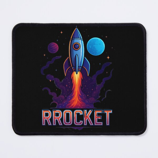 Item preview, Rrocket Neon Blast T-Shirt – Futuristic Retro Style designed and sold by Doodle Emporium.