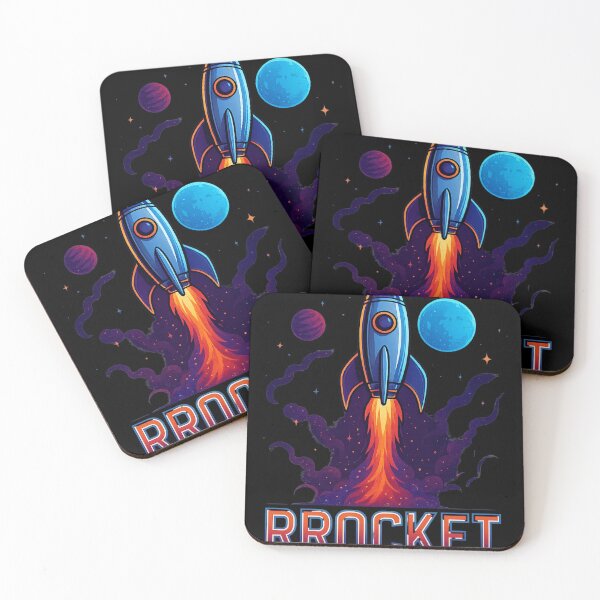 Item preview, Rrocket Neon Blast T-Shirt – Futuristic Retro Style designed and sold by Doodle Emporium.