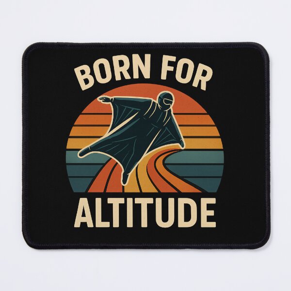 Item preview, Born for Altitude Retro Tunnel Wingsuit Flight designed and sold by Jack’s Shirts Craft.