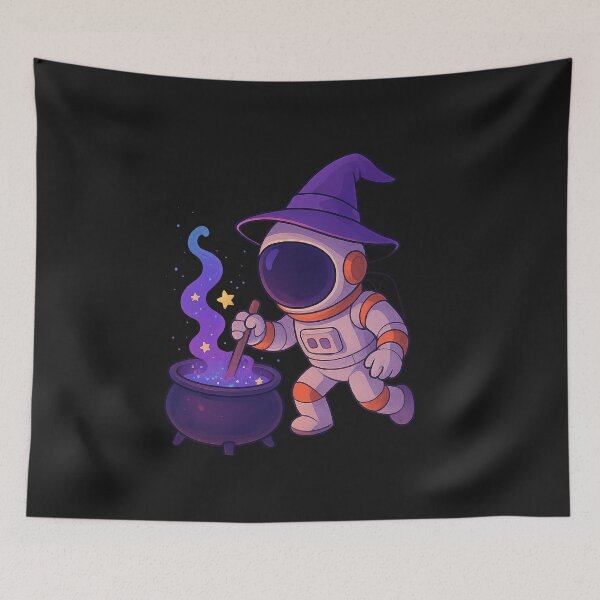 Item preview, Witch Astronaut Brewing Potion – Cosmic Spell designed and sold by HEERMANArt.
