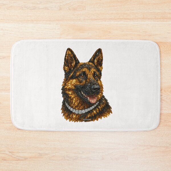 Item preview, Gemstone Mosaic German Shepherd Portrait designed and sold by DigitalGemArt.
