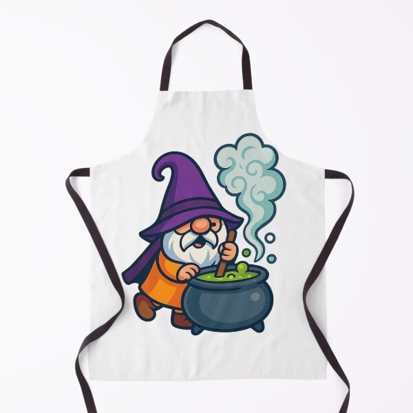 Item preview, Wizard Gnome Stirring Bubbling Cauldron T-Shirt – Cute Halloween Design designed and sold by PrintCreations9.