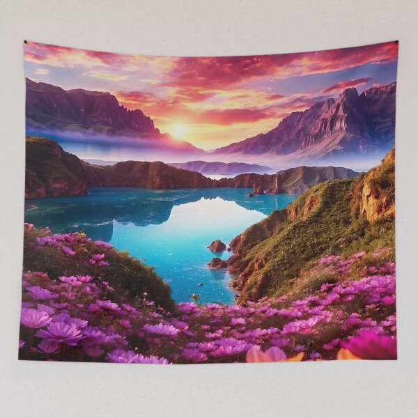 Item preview, Alpine lake at sunset designed and sold by PixelParadies.