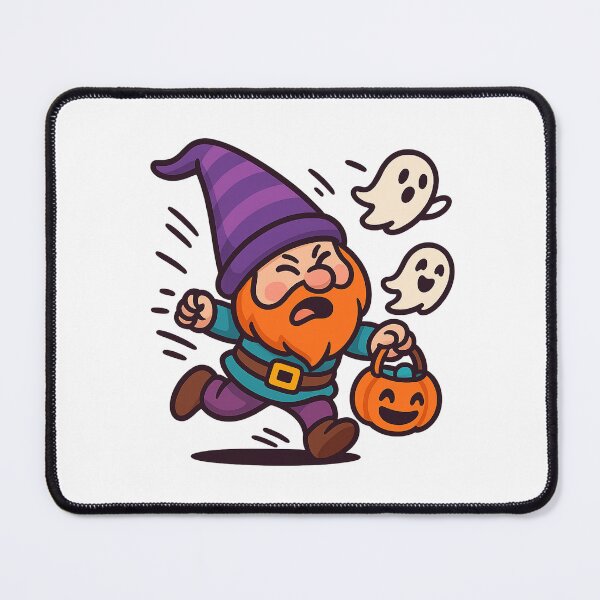 Item preview, Gnome Running from Tiny Ghost T-Shirt – Cute Halloween Design designed and sold by PrintCreations9.