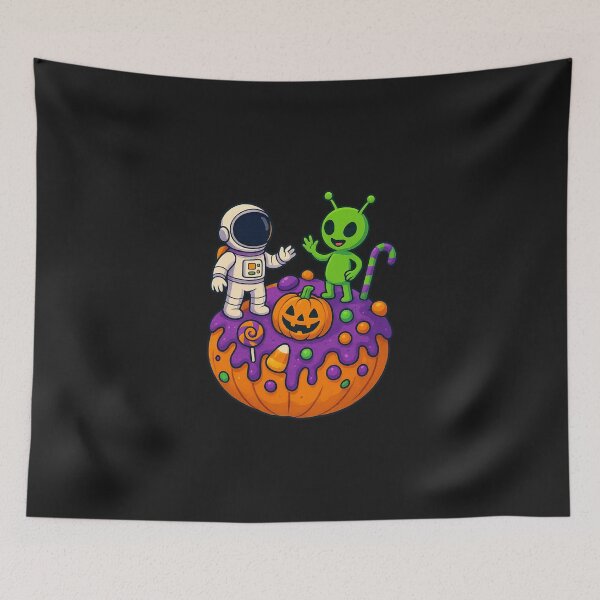 Item preview, Pumpkin Candy Planet – Sweet Autumn Space designed and sold by HEERMANArt.