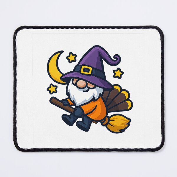 Item preview, Flying Gnome on Broomstick T-Shirt – Cute Halloween Night Design designed and sold by PrintCreations9.
