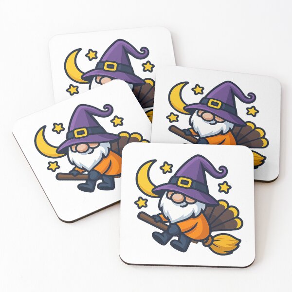 Item preview, Flying Gnome on Broomstick T-Shirt – Cute Halloween Night Design designed and sold by PrintCreations9.