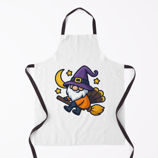 Item preview, Flying Gnome on Broomstick T-Shirt – Cute Halloween Night Design designed and sold by PrintCreations9.