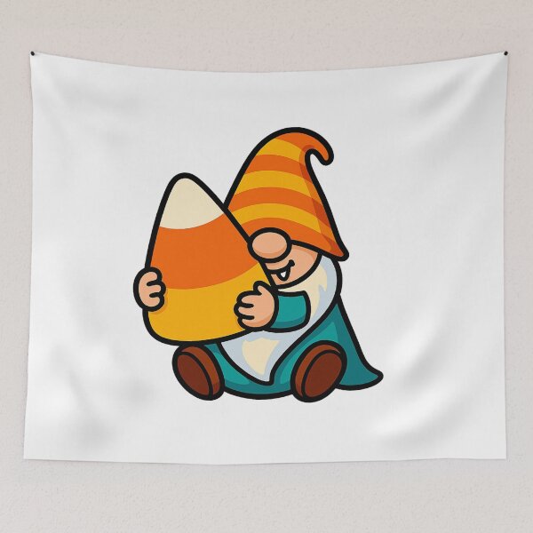 Item preview, Cute Gnome Holding Giant Candy Corn T-Shirt – Halloween Design designed and sold by PrintCreations9.