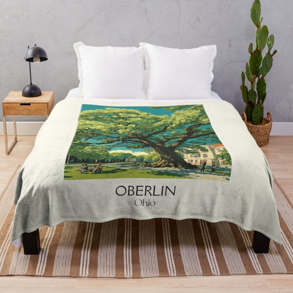 Item preview, Oberlin Ohio Retro Travel Art | Historic College Town & Tappan Square designed and sold by TuncGK.
