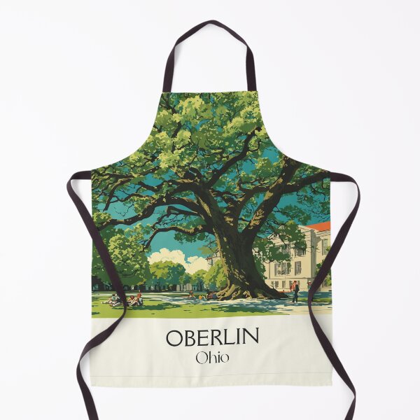 Item preview, Oberlin Ohio Retro Travel Art | Historic College Town & Tappan Square designed and sold by TuncGK.