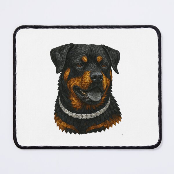 Item preview, Gemstone Mosaic Rottweiler Portrait designed and sold by DigitalGemArt.