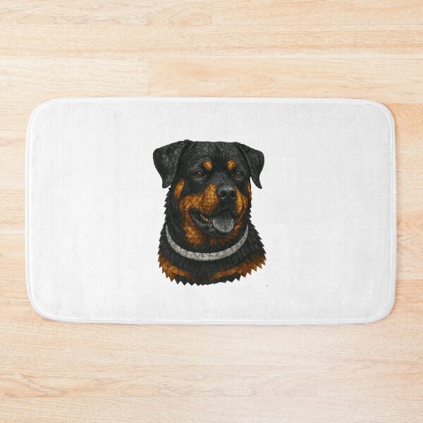 Item preview, Gemstone Mosaic Rottweiler Portrait designed and sold by DigitalGemArt.