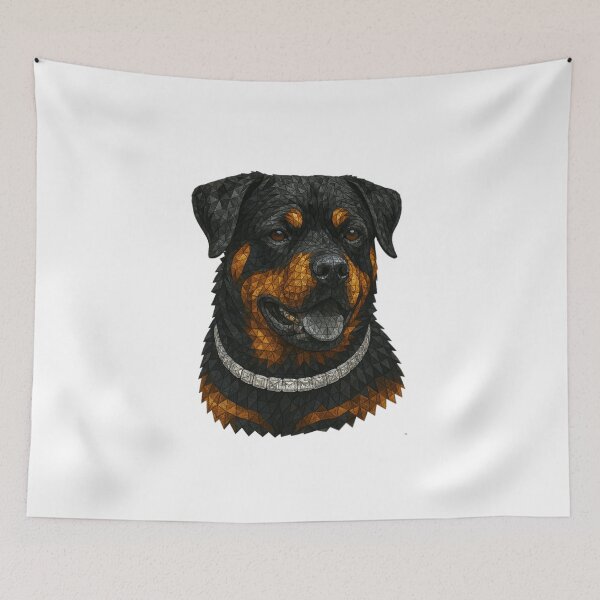 Item preview, Gemstone Mosaic Rottweiler Portrait designed and sold by DigitalGemArt.