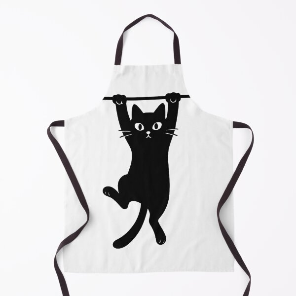 Item preview, Playful Black Cat Hanging from Rope – Minimalist Art designed and sold by optimusprime39.