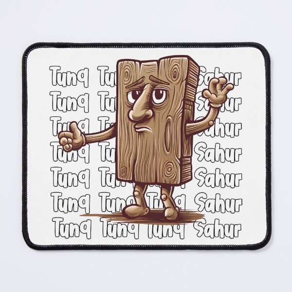 Item preview, Tung Tung Tung Sahur – Italian Brainrot Meme Cartoon designed and sold by EmeraldeaArt.