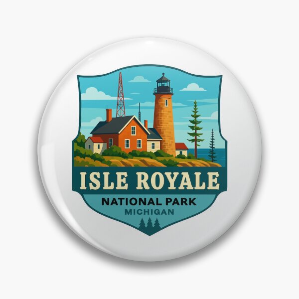 Item preview, Isle Royale National Park Retro Wilderness Sticker designed and sold by Ismeal Von.