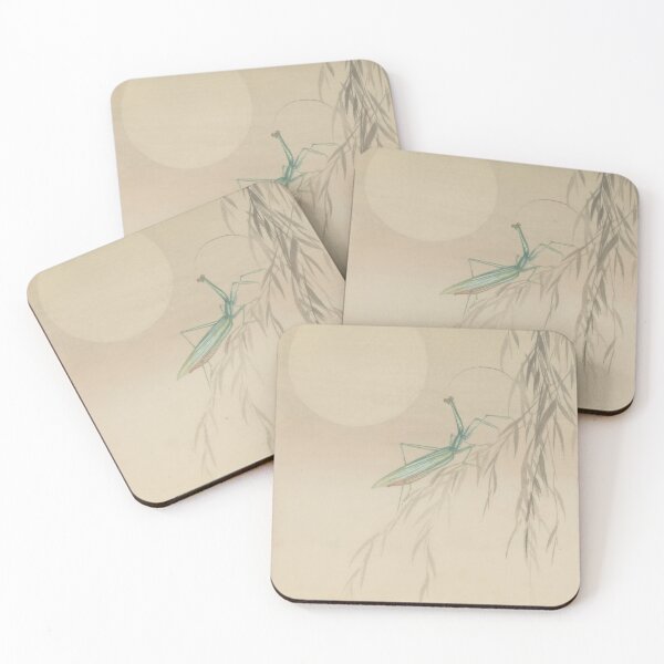 Item preview, Praying Mantis and Full Moon by Ohara Koson designed and sold by Onodera.