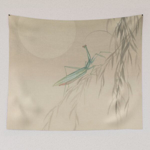 Item preview, Praying Mantis and Full Moon by Ohara Koson designed and sold by Onodera.