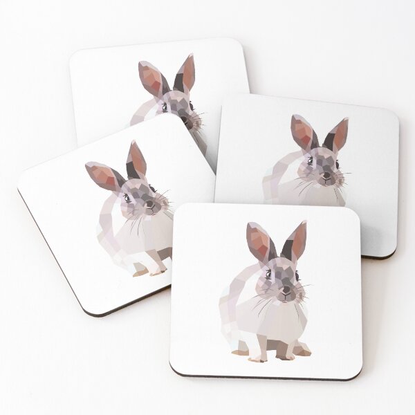 Item preview, Low Poly White Rabbit Geometric Polygon Animal Artwork designed and sold by jayson salvador.