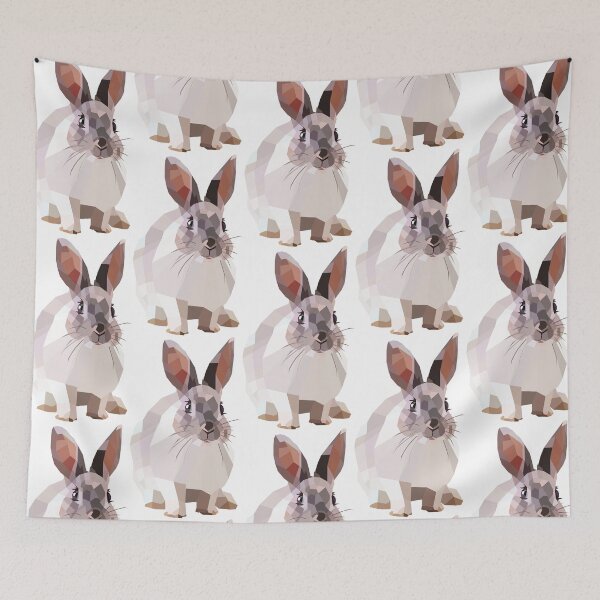Item preview, Low Poly White Rabbit Geometric Polygon Animal Artwork designed and sold by jayson salvador.
