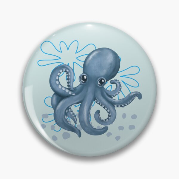 Item preview, squid octopus motif maritime design designed and sold by MarthasHus.