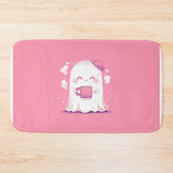 Item preview, Cute Ghost with Coffee (Pink Hat) designed and sold by Christian Weiss.