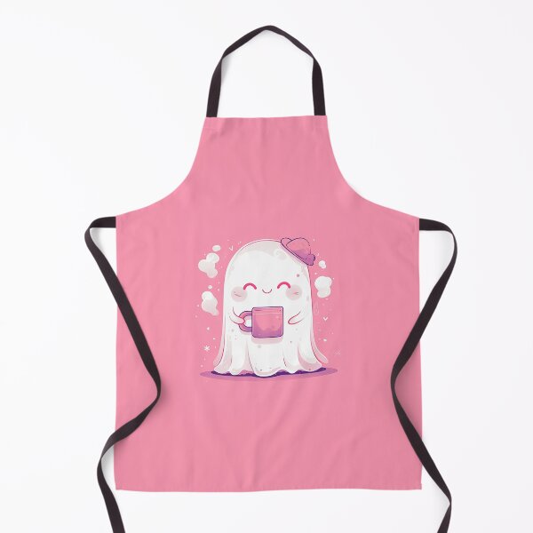 Item preview, Cute Ghost with Coffee (Pink Hat) designed and sold by Christian Weiss.
