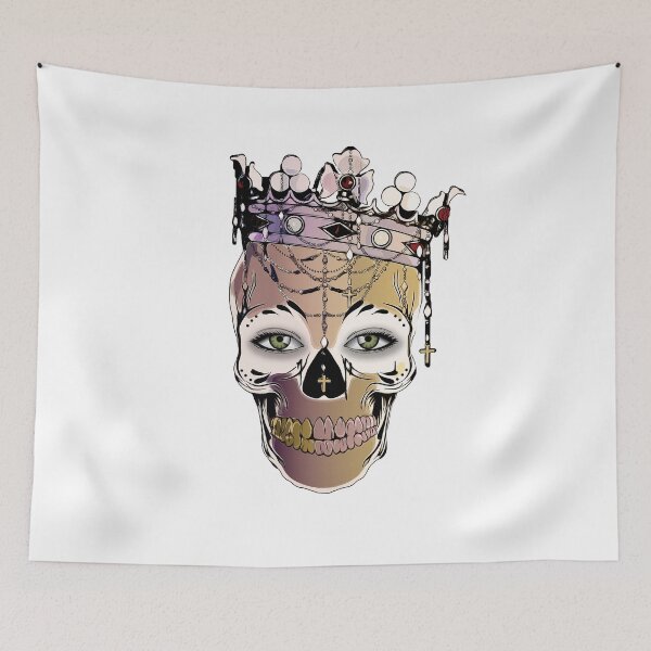 Item preview, Queen Skull with Crosses designed and sold by ColorfulMystic.