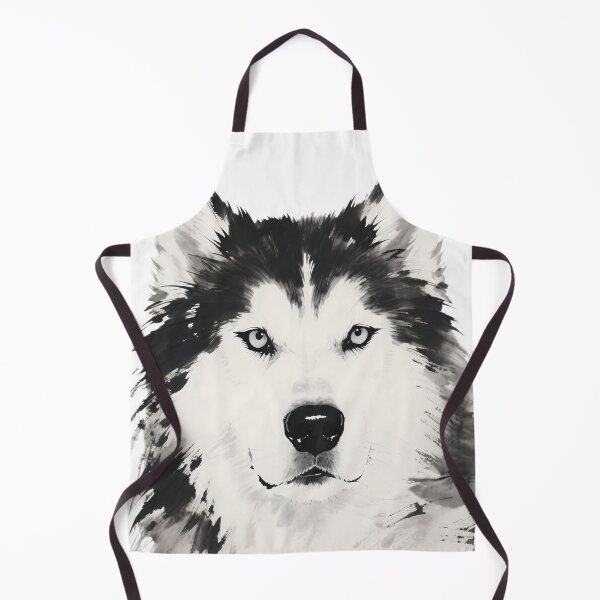 Item preview, Siberian Husky Ink Painting Close-up designed and sold by forget45studio.