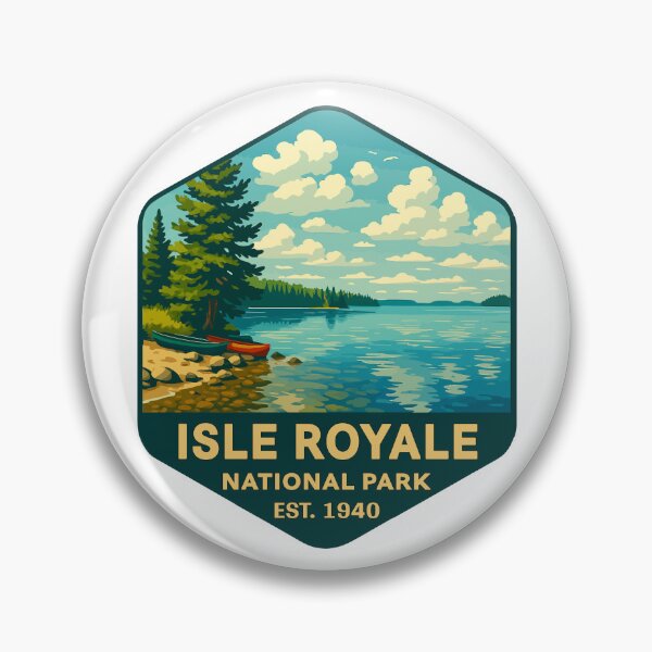 Item preview, Isle Royale National Park Retro Wilderness Sticker designed and sold by Ismeal Von.