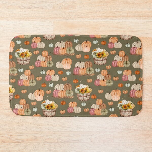 Item preview, Rustic Pumpkin Harvest on Greenish Brown designed and sold by KSimpson838.