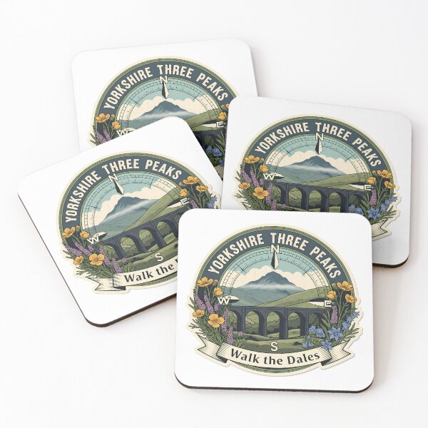 Item preview, Yorkshire Three Peaks Challenge Vintage Hiking Patch designed and sold by Digital Dreams Arts.