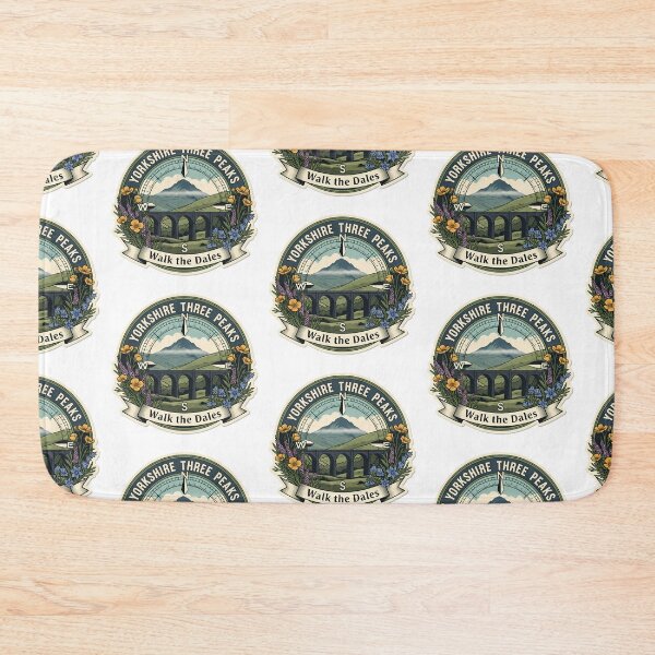 Item preview, Yorkshire Three Peaks Challenge Vintage Hiking Patch designed and sold by Digital Dreams Arts.