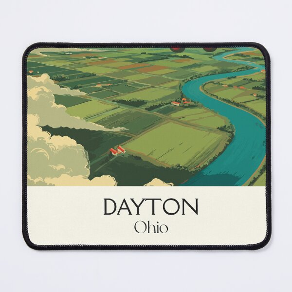 Item preview, Dayton Ohio Vintage Travel Art | Birthplace of Aviation Design designed and sold by TuncGK.