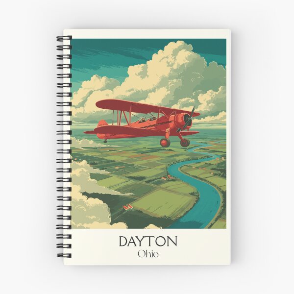 Item preview, Dayton Ohio Vintage Travel Art | Birthplace of Aviation Design designed and sold by TuncGK.