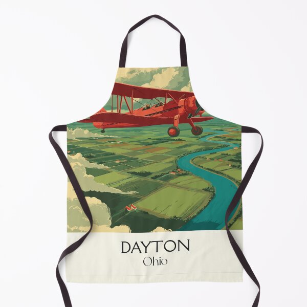 Item preview, Dayton Ohio Vintage Travel Art | Birthplace of Aviation Design designed and sold by TuncGK.